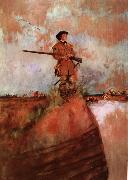 Howard Pyle George Rogers Clark on his way to kaskaskia oil painting on canvas